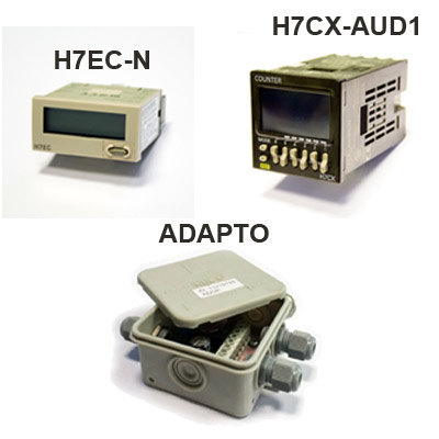 Electronic counters linkable to electric valves, alarms, PLC, etc., for the manufacture of dosing, purifying and mixing equipment, etc. and converter for M-Bus network