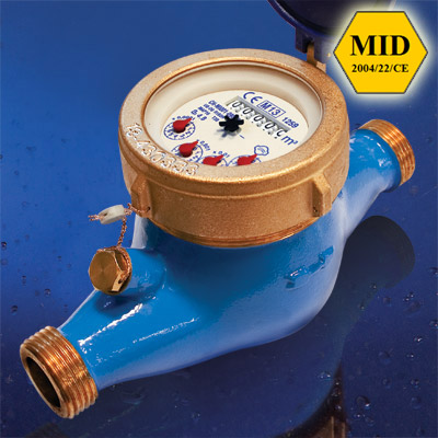 Idro-Olona multi-jet meter, with super-dry dial, for cold water, MID MI001 approved