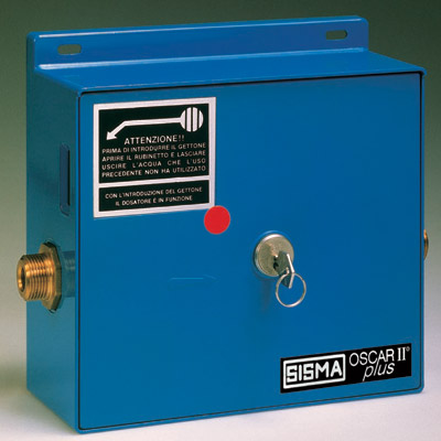 Oscar II° plus model coin-operated meter, supplied on demand with different calibrations, for hot and cold water