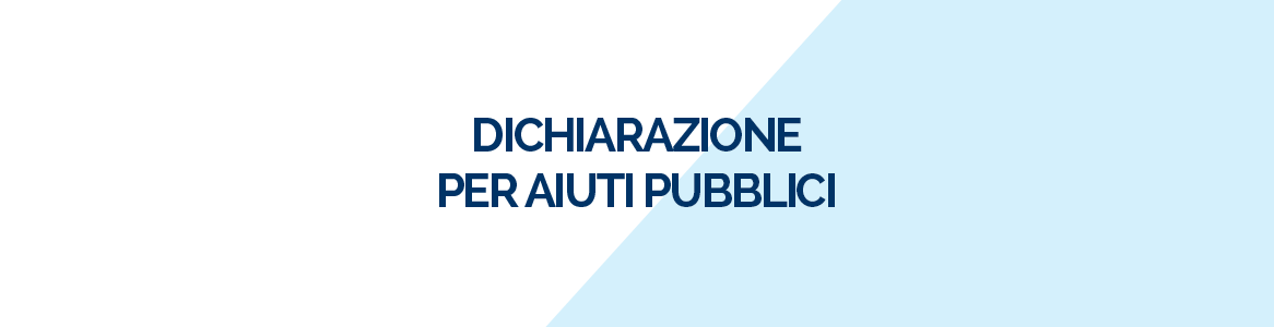 Dichiarazione per aiuti pubblici