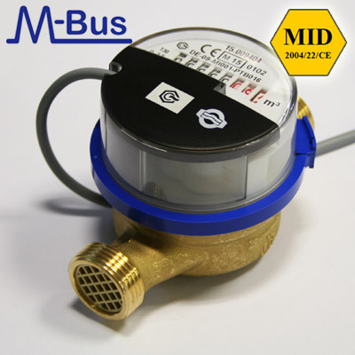 Wired M-Bus Super Dry water meter, MID MI001 approved