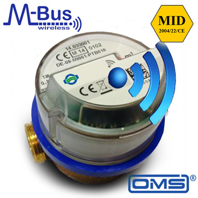 Wireless M-Bus Super Dry water meter, MID MI001 approved